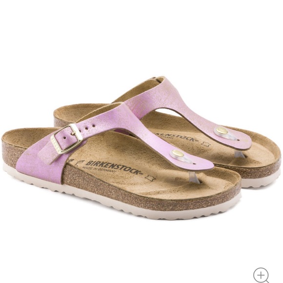 NWB Birkenstock Gizeh sandals in washed metallic pink - Picture 2 of 11